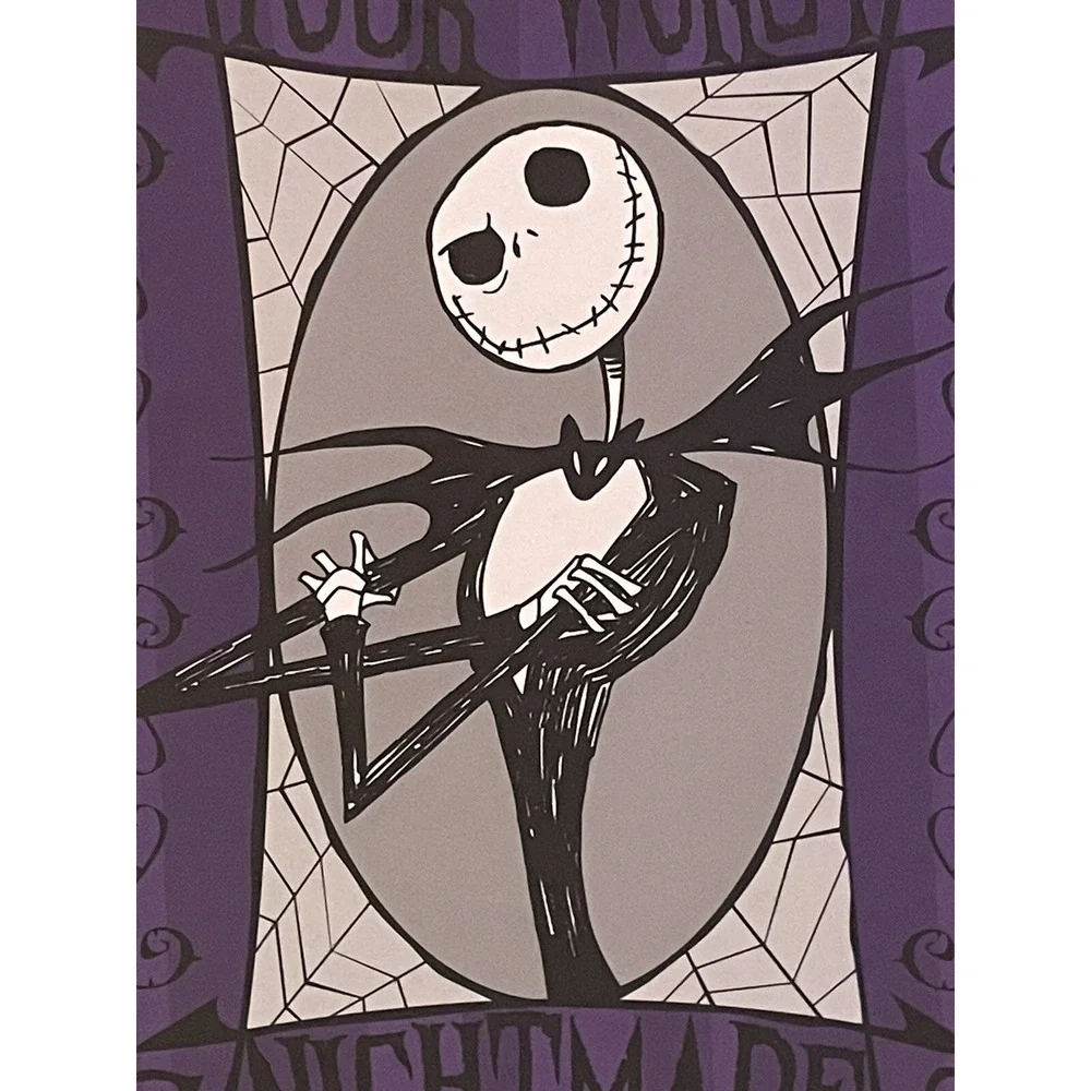 NEW Nightmare Before Christmas Purple Wood Box Art Jack "Your Worst Nightmare" - Picture 2 of 4